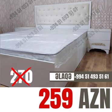 Çarpayılar: Yeni, İkinəfərlik çarpayı, Bazasız, Matras ilə, Siyirməsiz, Azərbaycan — 7