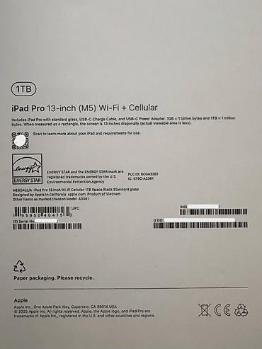 ipad pro 9 7: IPad Pro 13 M5 16Gb/1Tb WiFi+Cellular (eSiM 5G) Space Black (Чёрный — 7