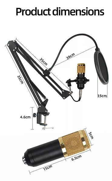 mikrofon bm 800 cena: 🎤 Leedor V10X Pro + BM800 Mikrofon Seti – Canlı Yayım və Studya Üçün — 3