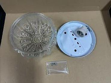 Stilske lampe: Stropna/zidna plafonjera sa staklenim difuzorom - Klasičan okrugli — 8