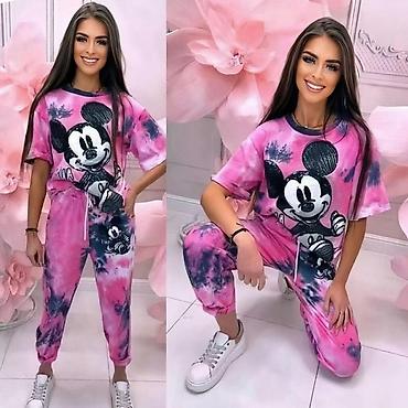 massimo dutti baletanke: Komplet siroka majica i donji deo trenerka sa Mickey motivom.Oversized — 9