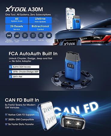 Auto dijagnostika: XTOOL Anyscan A30M V2.0 Najnoviji OBD2 Bluetooth CANFD FCA Oil Reset — 3