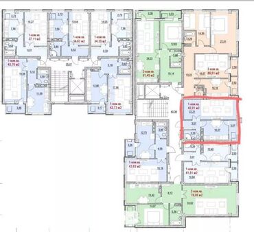 рынок недвижимости бишкек 2023: 1 комната, 44 м², Элитка, 8 этаж, ПСО (под самоотделку)