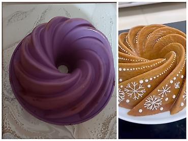 amadin yuvası: Silikon bundt/tort qəlibi – spiral dizayn - Material: yüksək — 1