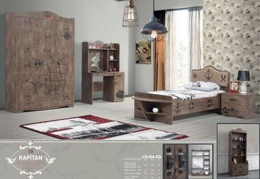 белая мебель для спальни: Для мальчика, Односпальная кровать, Письменный стол, Шкаф, Комод, Новый