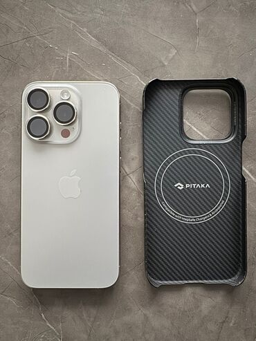 бишкек айфон 11 цена: IPhone 15 Pro, Колдонулган, 256 ГБ, White Titanium, Каптама, 87 %