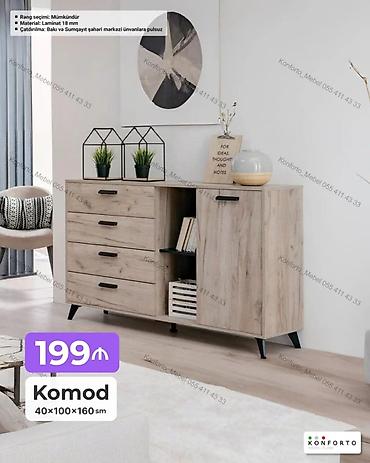 Ev və bağ: Komod – 40×100×160 sm - Material: 18 mm laminat - Rəng seçimi — 1