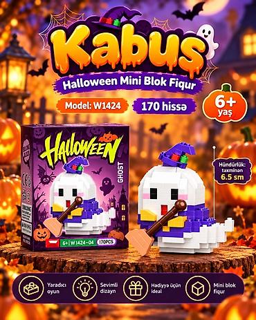 stitch oyuncaq: LELEBROTHER Halloween Mini Blok Dəsti – Model: W1424 6 fərqli model — 7