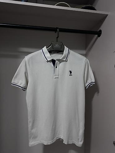 Футболки: Мужская футболка, S, M, Us Polo Assn, Б/у, цвет - Белый, Платная доставка — 3