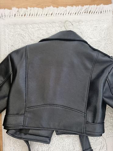 ZARA ženska biker jakna od eko kože, crna. Veličina M Nova - Klasičan — 3