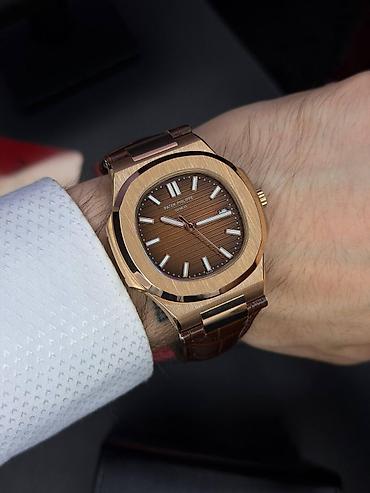 Наручные часы: Patek Philippe Nautilus avtomatik kişi qol saatı - Korpus: qızılı — 4