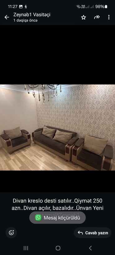 divan kreslo uzlukleri: İşlənmiş, Divan, 2 kreslo, Bazalı, Açılan