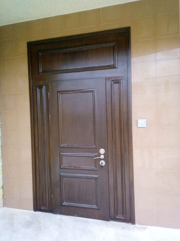 Giriş qapıları: Ofis üçün Yeni Giriş qapısı Zamok ilə, Pulsuz quraşdırma, Ünvandan götürmə, Pulsuz çatdırılma, Ödənişli çatdırılma — 8