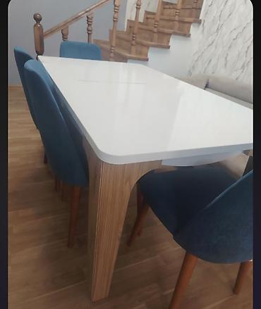 Digər mebel: AfaTecili masa Desti 6 mavi reng stullarla 550 azn.masa açılır — 1