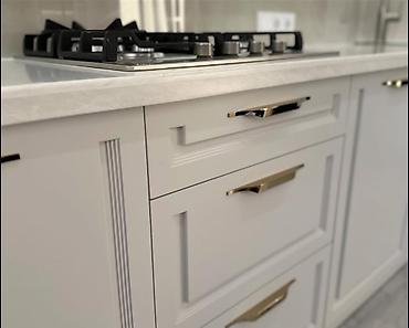 silver kitchen: Кухонный гарнитур, Новый, цвет - Серый — 3