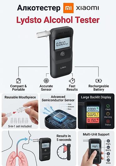 спиртомер купить: Алкотестер Xiaomi Lydsto Alcohol Tester - Компактный и портативный — 1