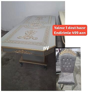 *Masa desti 499AZN* 🔹 MDF masa olcu 93×2 🔹 6ədəd stul 🔹 *Yalnız əldə lalafo.az -da *Masa desti 499AZN* 🔹 MDF masa olcu 93×2 🔹 6ədəd stul 🔹 *Yalnız əldə