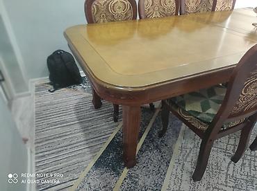 study table: Обеденная группа в классическом стиле: большой прямоугольный стол и — 7