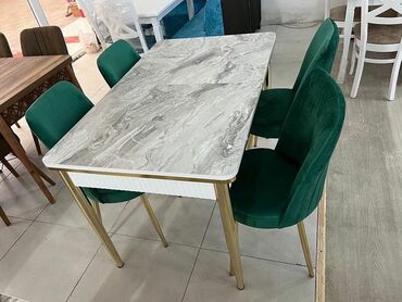 Qonaq otağı üçün, Yeni, Açılan, Dördbucaq masa, 4 stul