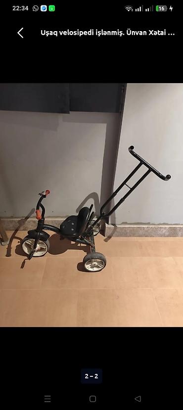 velosiped 3 teker: 3 təkərli velosiped. ünvan Xətai metrosunun yaxınlığında. endirim — 1