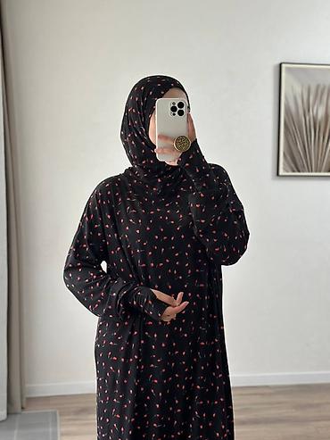 бамбуковый: Повседневное платье, Длинная модель, S, M, L — 8