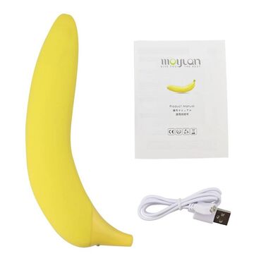 водный банан: Сексигрушки сексшоп интим игрушка вибратор banana от moylan яркий