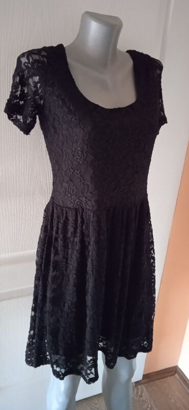 letnja haljinica samo: M (EU 38), L (EU 40), color - Black, Cocktail, Short sleeves