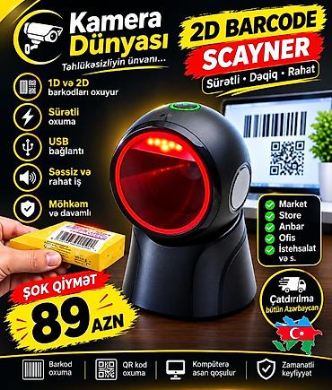 printer almaq: Barcod scayner 129 AZN – Şok endirim! Məhsul: USB bağlantılı masaüstü — 1