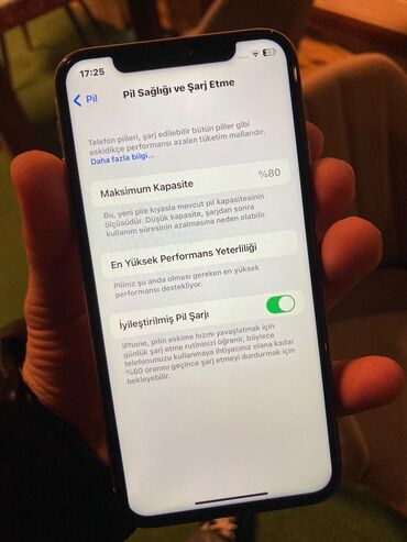 iphone x batareya qiymeti: IPhone X, 256 GB, Ağ, Face ID