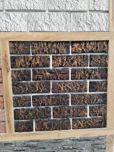 resotka sekilleri: Dekorativ fasad və interyer üçün klinker tipli üzlük daş/panel