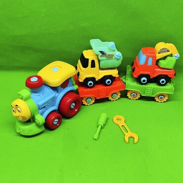 экскаватор игрушки: Поезд с вагонами детская развивающая игрушка🚂 К поезду прикрепляются