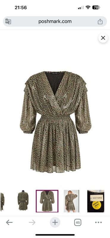 Gündəlik donlar: Nocturne markalı qısa paltar - Naxış: zərif, xırda nöqtəli/animal — 3