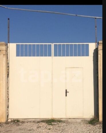 кастрюли из гранита: Железо Дворовые ворота, С дверью, цвет - Белый