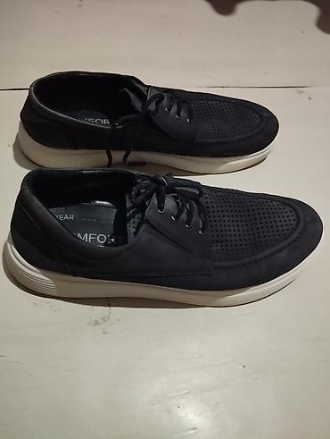 qara mokasinlər: Kişi ayaqqabısı – “Comfort Footwear” - Rəng: qara (ağ, yastı altlıq) — 2