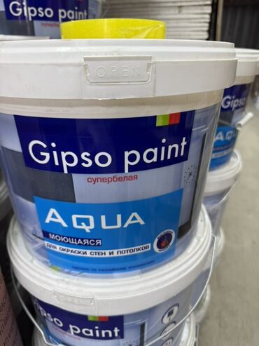 декор краска: Краска моющаяся Gipso Paint AQUA, супербелая. - Назначение: для