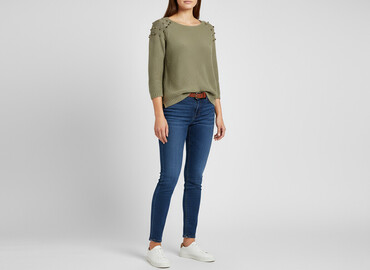 h m sweter w paski: H&M, Women`s sweater, size M