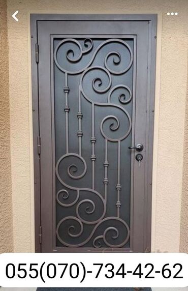 Giriş qapıları: Ofis üçün Yeni Giriş qapısı Zamok ilə, Pulsuz quraşdırma, Ünvandan götürmə, Pulsuz çatdırılma, Ödənişli çatdırılma — 34