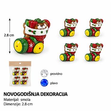 KMT Božićni svetleći broš čarapa Praznični dodatak koji upotpunjuje