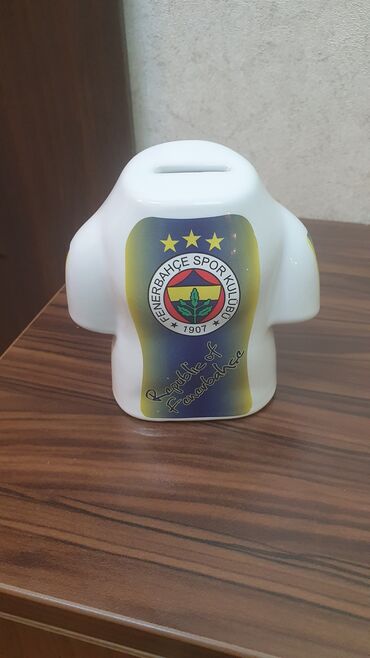 iwlenmiw ev ewyalari: Fenerbahçe kumbara. Qəpik yığmaq üçün pul qutusu.Çox az işlenib