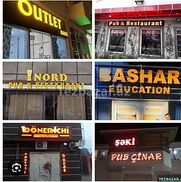 reklamlar: Xidmət: Reklam lövhələri və işıqlı hərflərin. hazırlanması Təsvir - — 1
