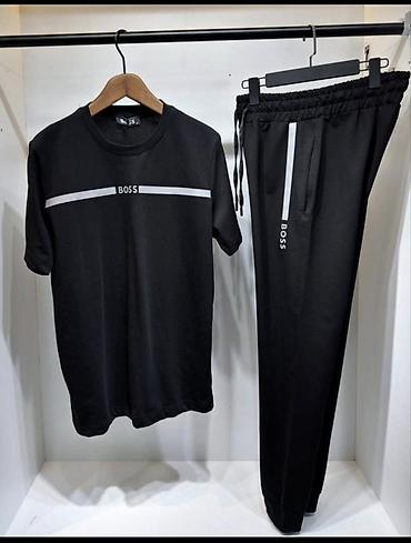 бос: Мужской комплект BOSS: футболка + брюки Размеры S M L Xl XXL 3500 — 1