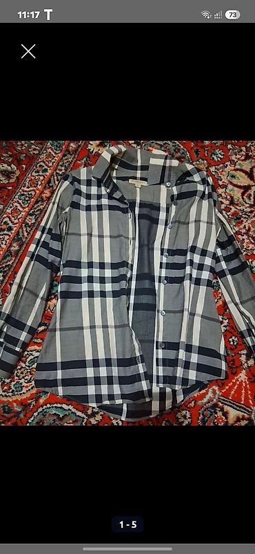 burberry etir: Burberry London köynəyi - Dizayn: klassik böyük dama (bejevı, tünd — 1