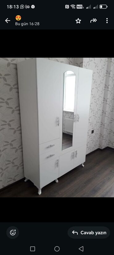 Dolablar: Yeni, Açılan, 3 qapılı Düz dolab, Qarderob, paltar dolabı — 8