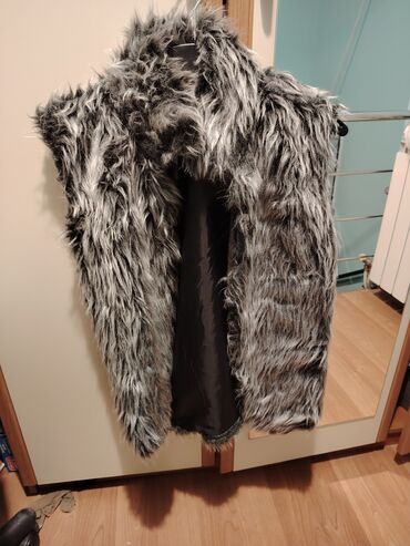 zara kožna jakna s krznom: M (EU 38), color - Grey