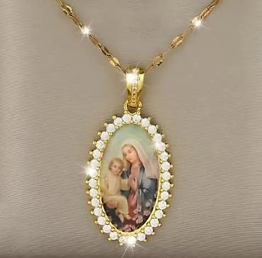 vero beograd: Ogrlica sa medaljonom – religiozni motiv Ogrlica 2500 dinara — 2