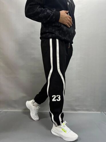 брюки флисовые мужские: Брюки XL (EU 42), цвет - Черный