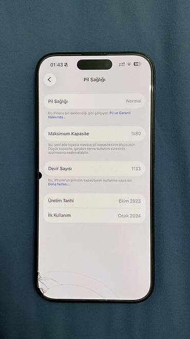 Elektronika: IPhone 15 Pro, 256 GB, Natural Titanium, Face ID — 2