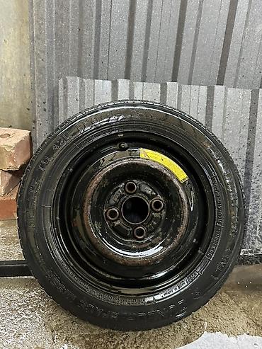 60: Колеса в сборе >385 / 60 / R <13, Зима, Б/у, Запаска, Легковые, Железные, отверстий - 4 — 1