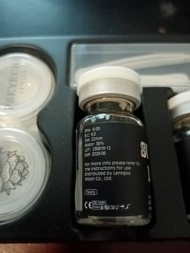 Ostalo: Kontaktna sociva u boji 22mm Crna 1godisnja u-NOVO Black out sociva — 11