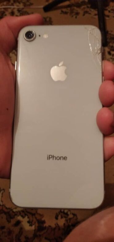 Apple iPhone: IPhone 8, Б/у, 64 ГБ, Белый, Чехол, 100 %